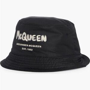 Alexander McQueen Black Logo Bucket Hat -Unisex